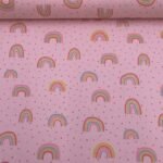 Popeline Glitter Arco-íris - Rosa