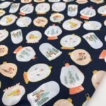 Popeline Globo de Neve - Azul