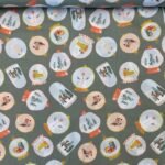 Popeline Globo de Neve - Verde