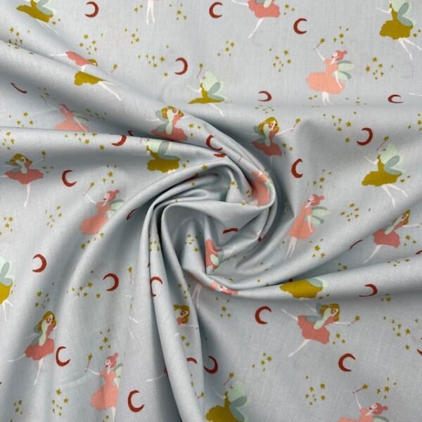 Popeline Gots Ballet - Azul Claro