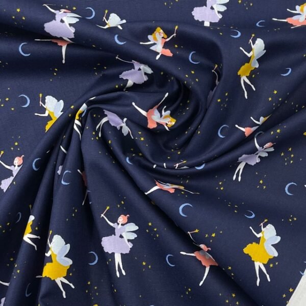 Popeline Gots Ballet - Azul Marinho