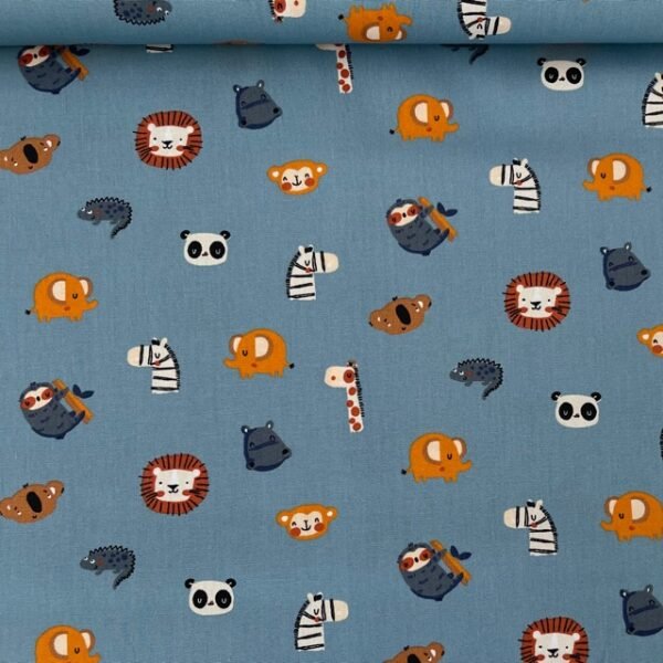 Popeline Jungle - Azul