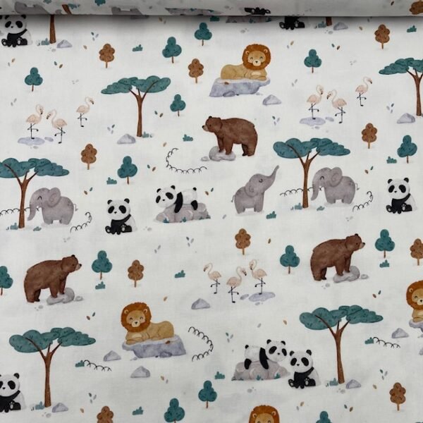 Popeline Jungle - Branco