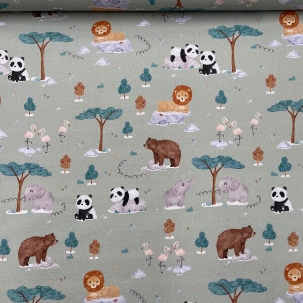 Popeline Jungle - Verde