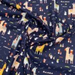 Popeline Lama - Azul Marinho