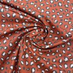 Popeline Leopardo - Laranja