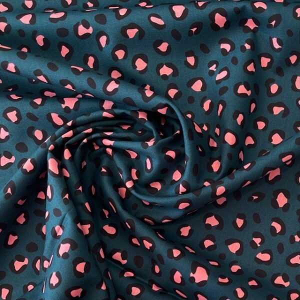 Popeline Leopardo - Verde