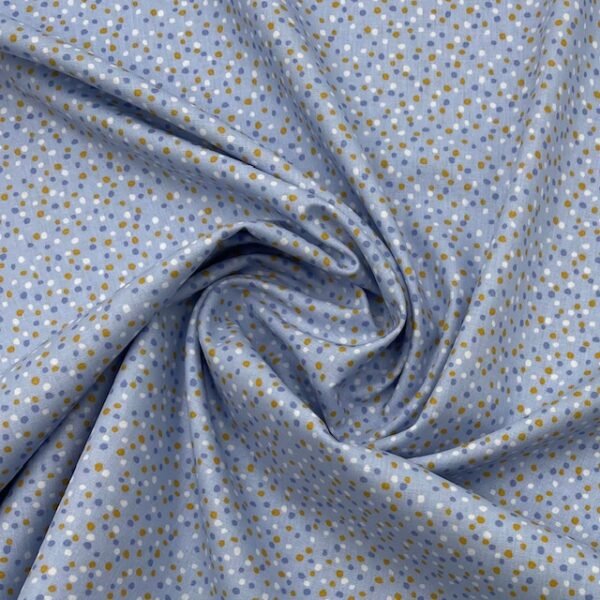 Popeline Little Dots - Azul