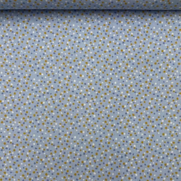 Popeline Little Dots - Azul