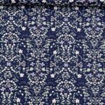 Popeline Lovely Flower - Azul