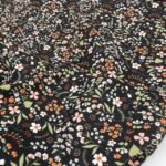 Popeline Lovely Flower - Preto