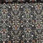 Popeline Lovely Flower - Preto