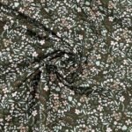 Popeline Lovely Flower - Verde