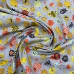 Popeline Monstrinhos - Cinzento