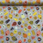 Popeline Monstrinhos - Cinzento