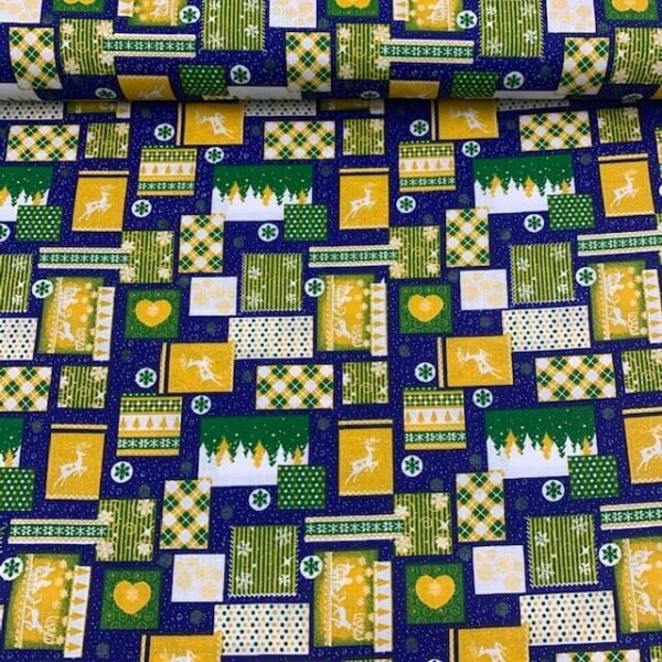 Popeline Natal - Azul