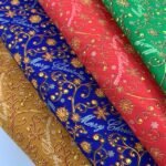 Popeline Natal Glitter - Verde