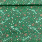 Popeline Natal Glitter - Verde