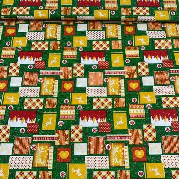 Popeline Natal - Verde