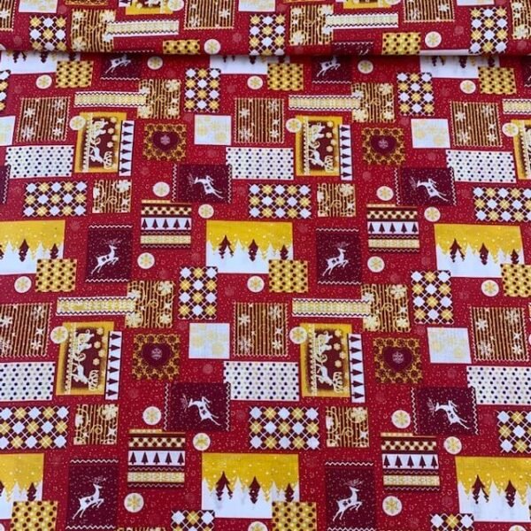 Popeline Natal - Vermelho