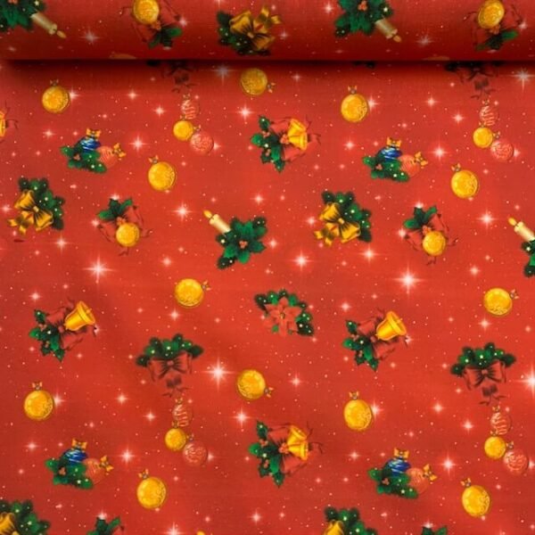 Popeline Natal - Vermelho