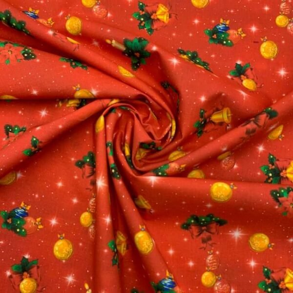 Popeline Natal - Vermelho