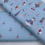 Popeline Navy Boat - Azul Bebé