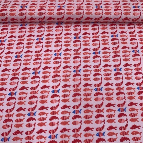 Popeline Ocean - Vermelho