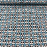 Popeline Panda do Kung Fu - Azul