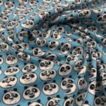 Popeline Panda do Kung Fu - Azul