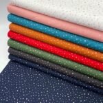 Popeline Pintas Glitter - Azul Marinho