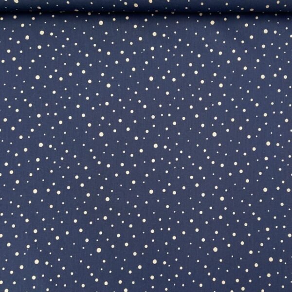 Popeline Pintas Glitter - Azul Marinho