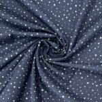 Popeline Pintas Glitter - Azul Marinho