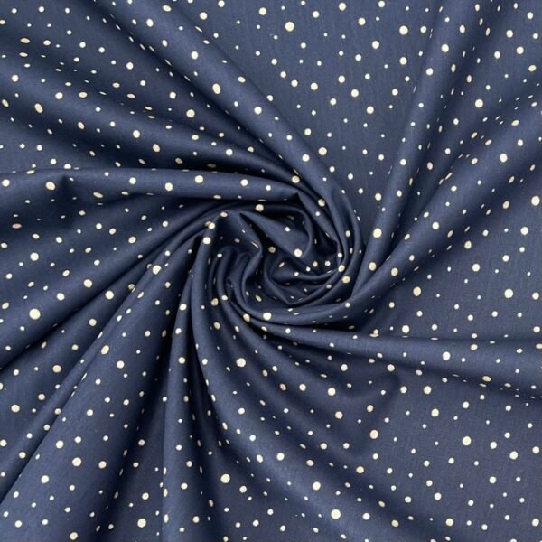 Popeline Pintas Glitter - Azul Marinho