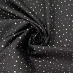 Popeline Pintas Glitter - Preto