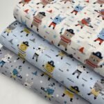 Popeline Piratas - Azul