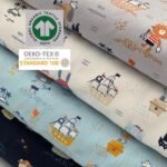 Popeline Pirata - Azul Claro