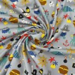 Popeline Piratas - Cinzento