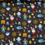 Popeline Piratas - Preto