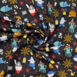 Popeline Piratas - Preto