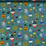 Popeline Piratas - Verde