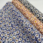 Popeline Resinada Daisy Flower - Laranja