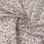 Popeline Resinada Flower - Branco