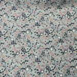 Popeline Resinada Flower - Verde