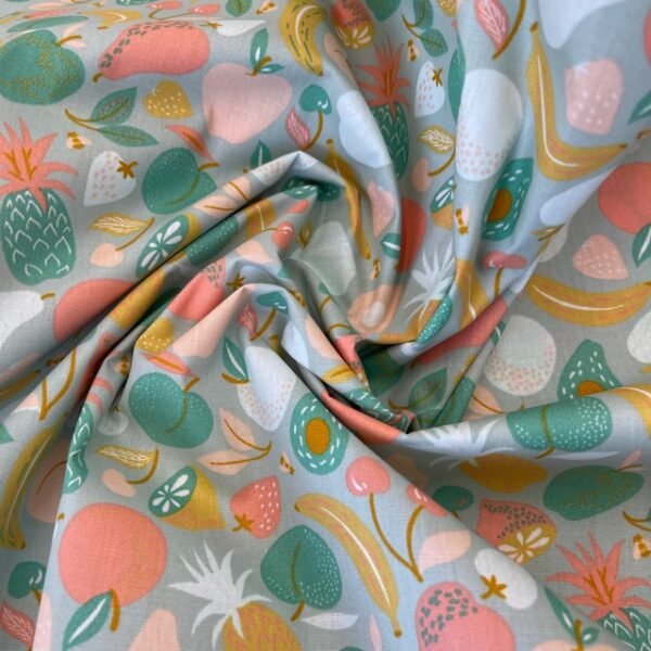 Popeline Resinada Fruit - Menta