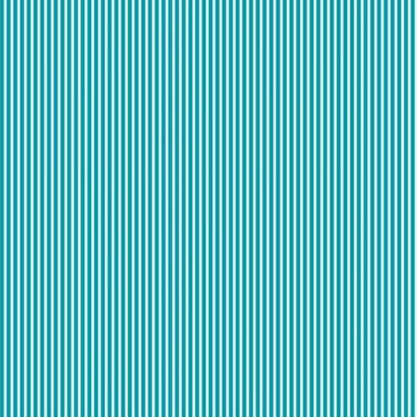 Popeline Riscas - Turquesa