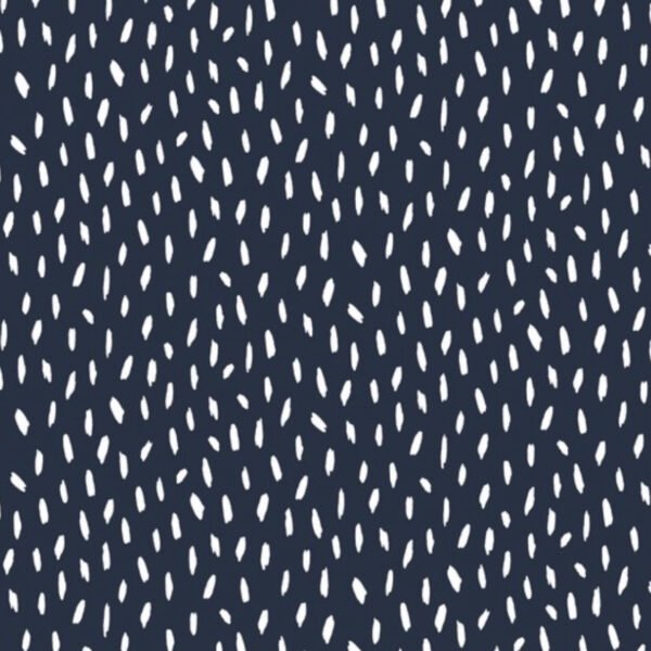 Popeline Riscos - Azul Marinho