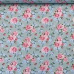 Popeline Roses - Verde Menta