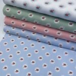 Popeline Small Roses - Verde Menta