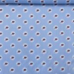 Popeline Small Roses - Azul Claro